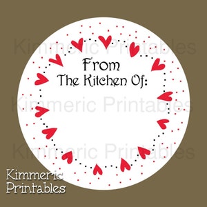 2&quot; & 2.5&quot; Digital Canning Labels or Hang Tags ~From The Kitchen~ Downloadable Printable JPG