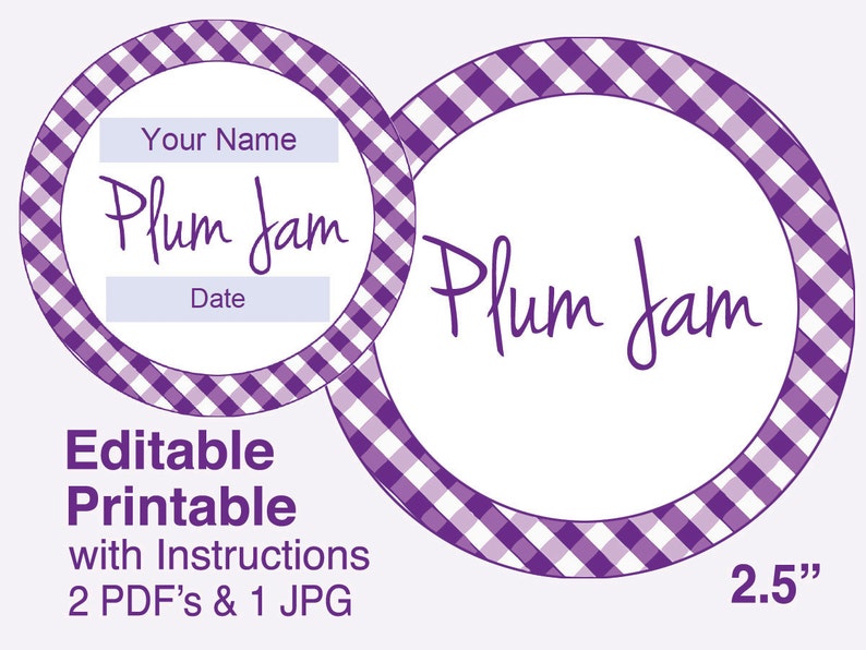 EDITABLE PRINTABLE Plum Jam 2 5 Inchcanning Labels Hang Etsy editable-printable-plum-jam-2-5-inchcanning-labels-hang-etsy