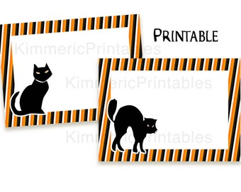 Instant Download ~ CATS & STRIPES Tags ~ Printable ~ Hang Tags ~ Stickers ~ DIY ~ Gift Tags ~ Digital ~ Price Tags~For You~Autumn~Halloween