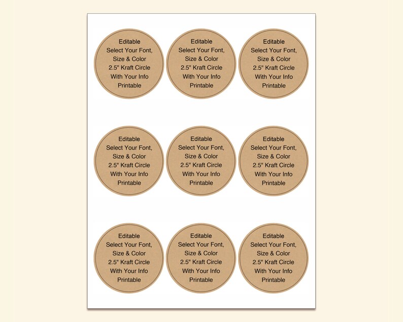 editable printable 25 kraft canning labels hang tags etsy