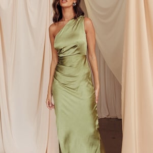 Kamillia one shoulder split maxi dress