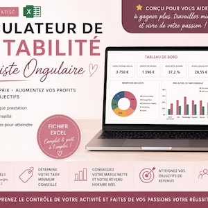 Nail Technician Profitability Calculator in Excel | Calculate Price, Margin, Expenses & Rates | Nail Artist Dashboard
