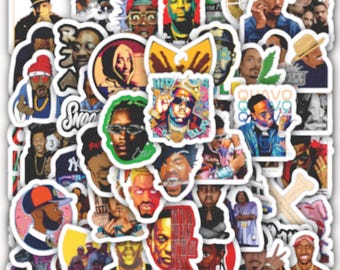 Rapper Stickers Sheet Mixed – Waterproof Vinyl Decals For Music Fan 40 Piece