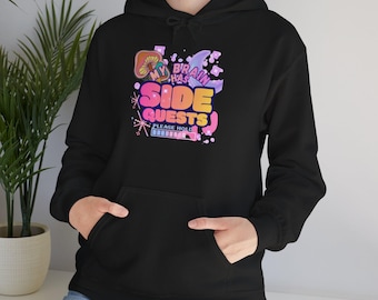 Sudadera con capucha para gamers de rol / Mi cerebro tiene misiones secundarias, diseño de arte retro