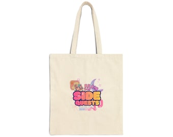 Bolso tote gráfico de Side Quests / Bolso tote de lona con logo de videojuegos