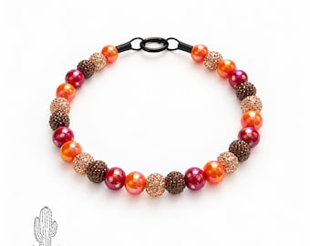 Fall Autumn Pet Necklace Collar: Brown, Orange, Wine, Khaki Thanksgiving Collar
