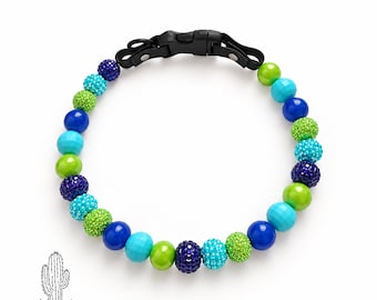 Blue and Green Pet Necklace Collar