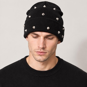Studded Spike Beanie - Etsy