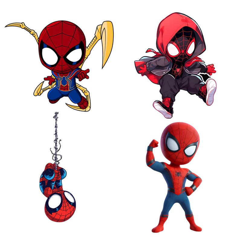 Spider PNG Bundle, Cute Hero, Birthday Shirt, Sublimation, Stickers ...