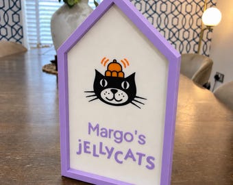 Lavender JellyCat style name plate. Add any name