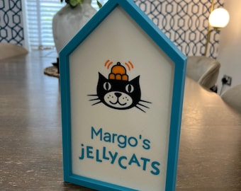 JellyCat blue style nameplate. Add any name