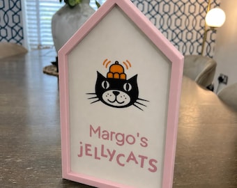 Pink JellyCat style name plate. Add any name