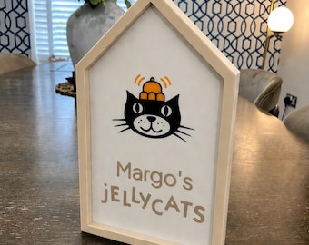 Beige JellyCat style name plate. Add any name