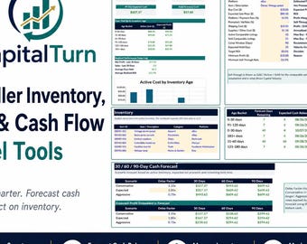 CapitalTurn Reseller Inventory and Profit Excel Spreadsheet | Sourcing, ROI and Cash Forecast