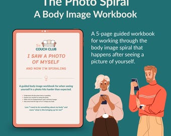 Cahier d'exercices sur l'image corporelle : quand on déteste une photo de soi | Deuil corporel et neutralité corporelle | PDF imprimable et remplissable