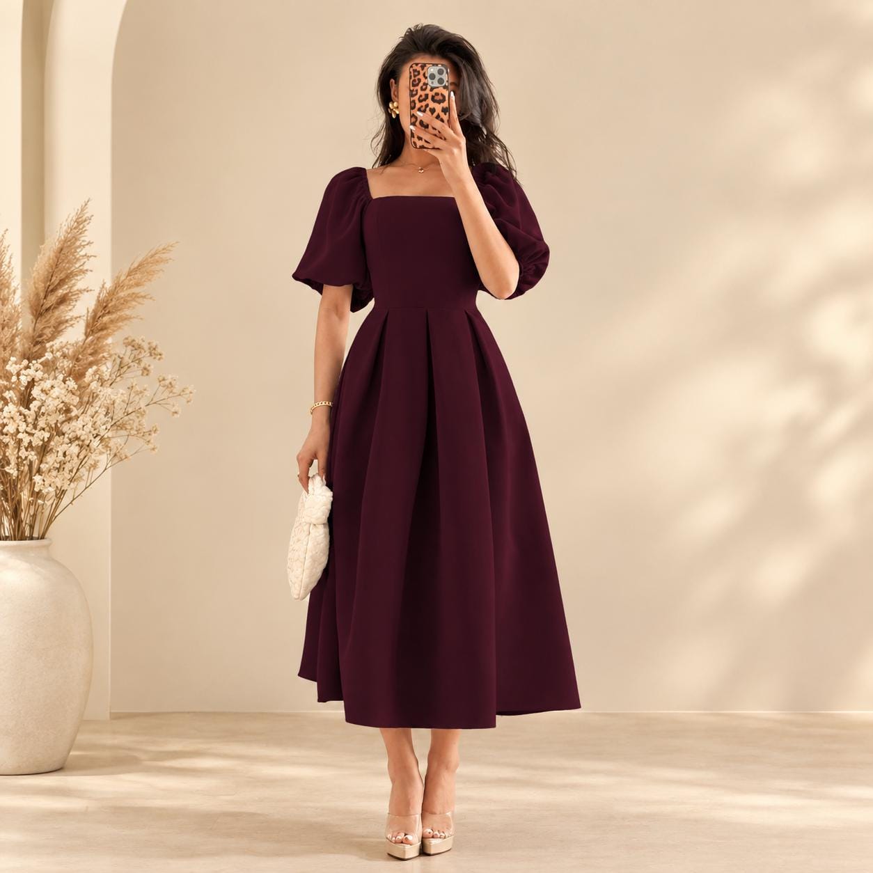 pleated formal wedding guest dress Designer Boots