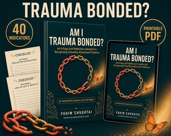 Trauma Bond Checklist, Am I Trauma Bonded Quiz, Toxic Relationship Self Reflection PDF
