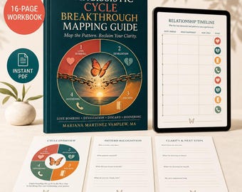 Narcissistic Abuse Cycle Mapping Workbook, Love Bombing, Devaluation and Discard Recovery Worksheet PDF