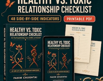 Healthy vs Toxic Relationship Checklist, Red Flags Self Reflection Printable PDF