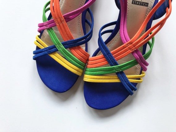 colorful strappy sandals