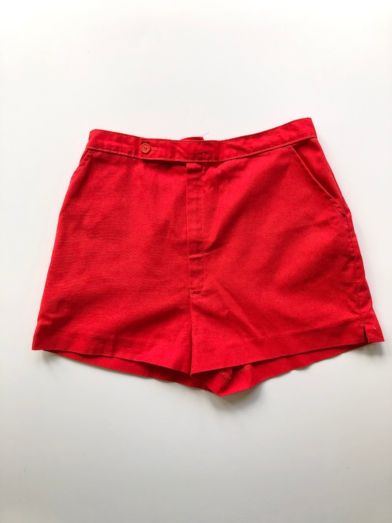 Vintage Red High Waist Shorts