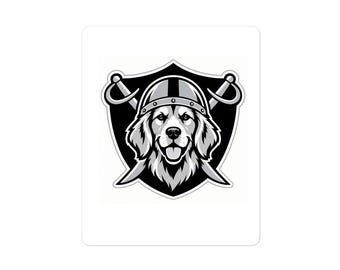 Pegatinas sin burbujas del perro Golden Retriever Raider