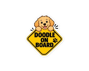 Pegatinas de perro Goldendoodle para dibujar en el tablero