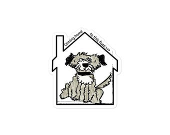 Coming home to this face>>> Rescue Dog Sticker