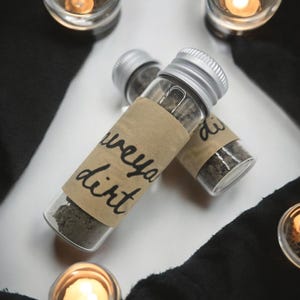 Ethically Sourced Graveyard Dirt – 1/2 oz Glass Jar | Hoodoo & Folk Magic Curio