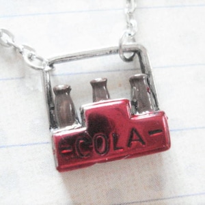 Cola Necklace, Coca Cola charm Gift Idea, Novelty gift Coke Bottle charm, Coke Jewelry, Coca Cola Necklace