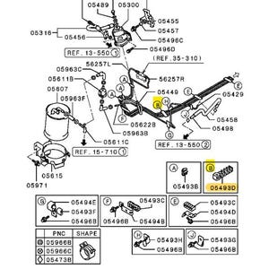 May include: A technical line drawing of an automotive fuel system assembly, featuring various components, hoses, and brackets labeled with numerical codes. The diagram includes detailed exploded views of parts, with specific items highlighted in yellow.