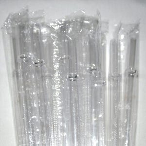 Reusable 9" Inch Clear Reusable Straws with Rings - BPA Free Sealed