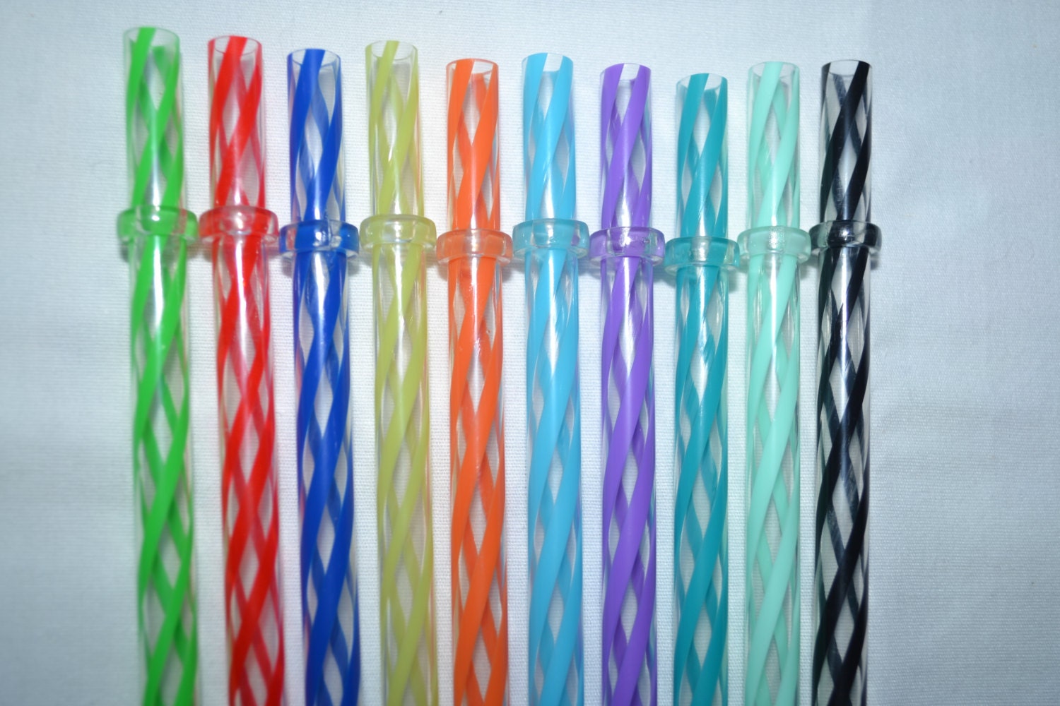 Reusable 9 Inch Clear Swirly Straws BPA Free Free Etsy