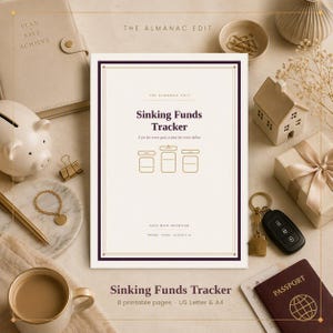Sinking Funds Tracker Printable | Cash Stuffing Planner | Savings Goal Tracker | Budget Binder Insert | Expense Fund Planner PDF