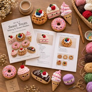 10-in-1 Sweet Treats Bakery & Dessert Plushies Crochet Pattern Bundle | 10-in-1 Master Collection PDF