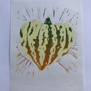 Autumn Squash Lino Print No.2