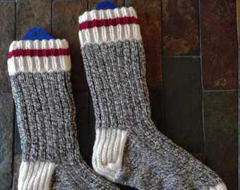 Custom Made Traditional wool work socks. Sock Monkey Style. Men's and Women's Sizes