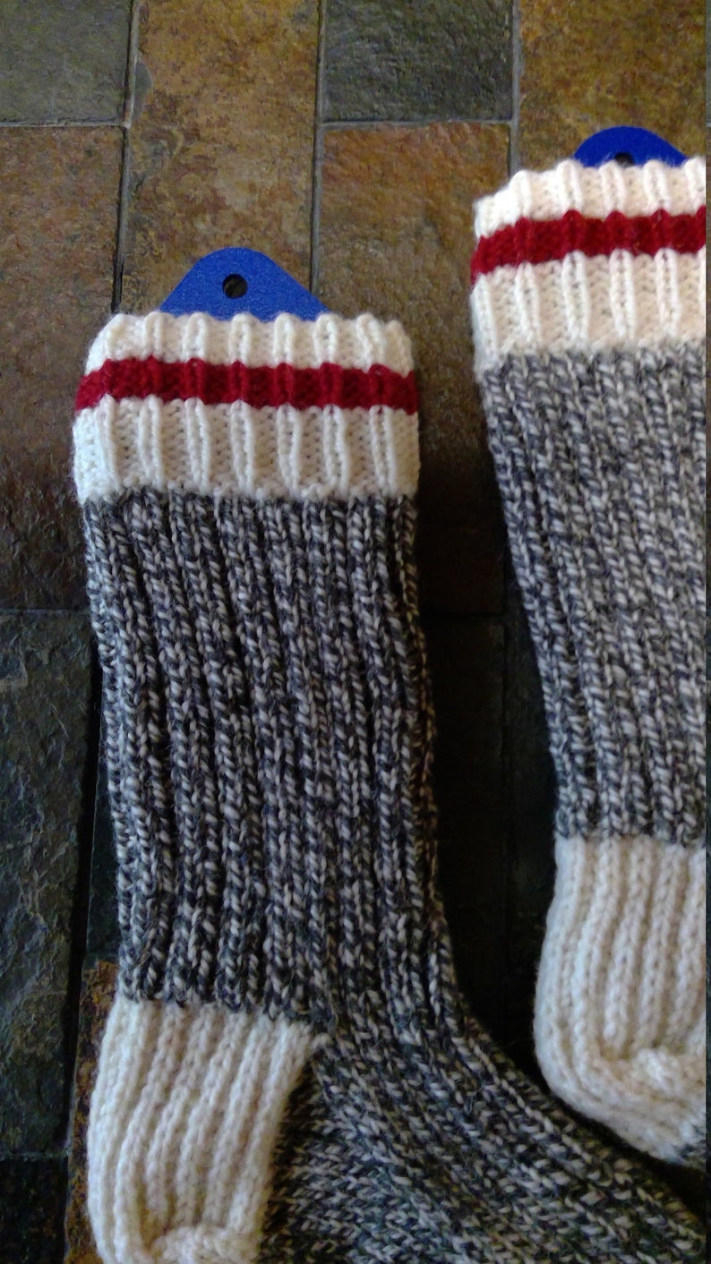 Custom Made Traditional wool work socks. Sock Monkey Style. Men's and Women's Sizes image 5