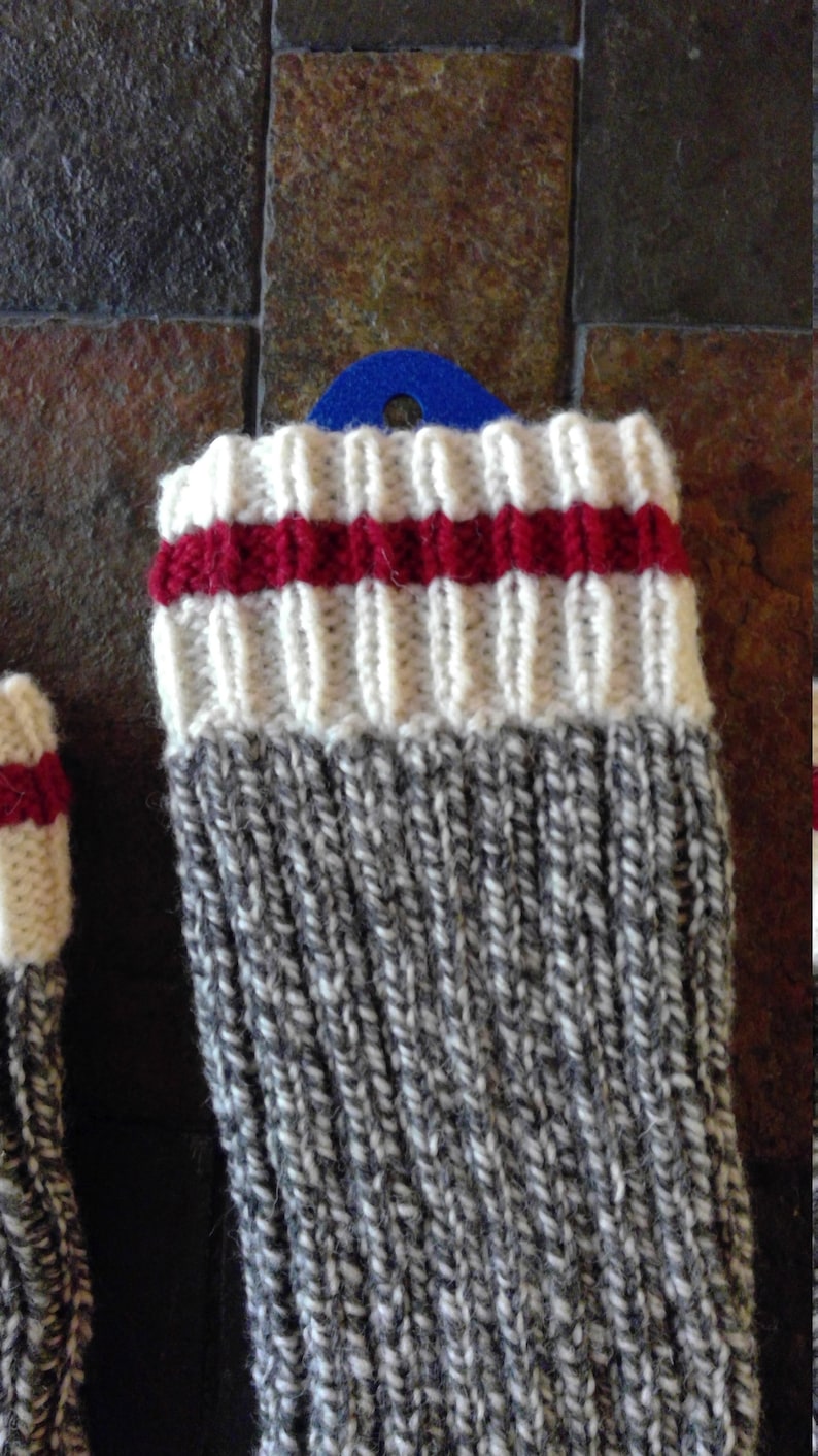 Custom Made Traditional wool work socks. Sock Monkey Style. Men's and Women's Sizes image 4