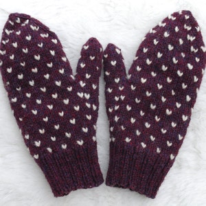 Mulberry Thrummed Mittens available in adult sizes image 1