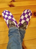 Purple and White Phentex Slippers. product logo