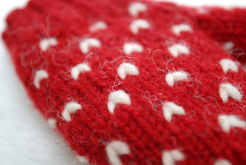 Red Toddler Thrummed Mittens 12 Years Etsy