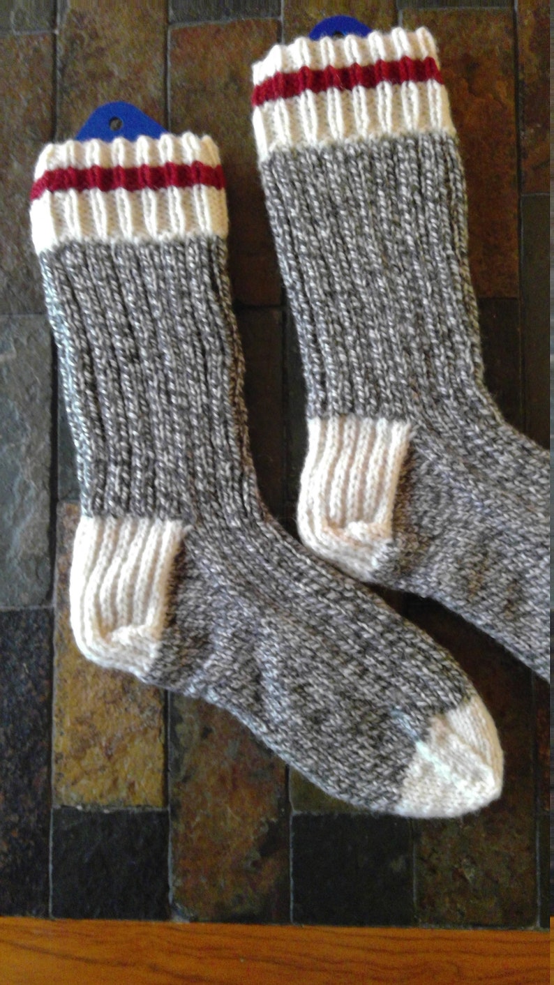 Custom Made Traditional wool work socks. Sock Monkey Style. Men's and Women's Sizes image 2