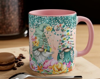 Gnome Dreamcatcher Coffee Mug, Flower Child Design, 11oz