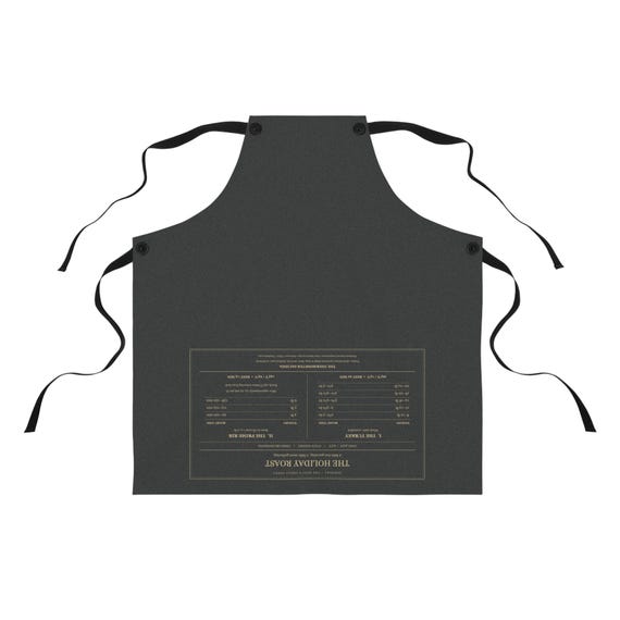 Cooking Apron with Turkey & Prime Rib Cheat Sheet – The Holiday Roast