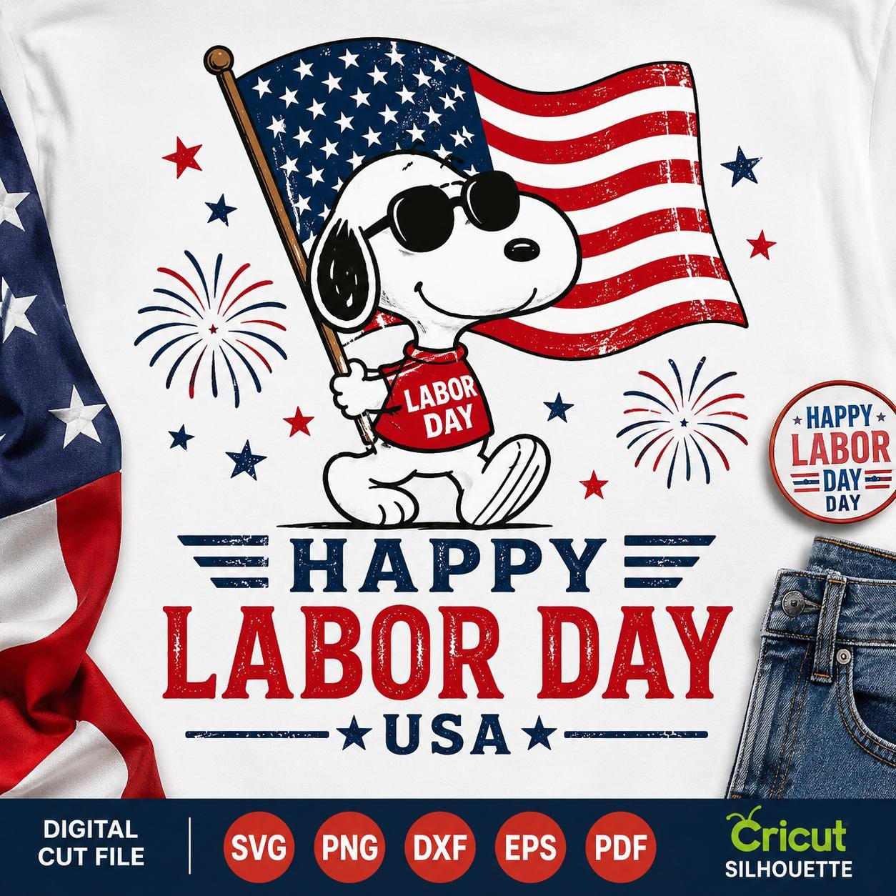 American Flag Snoopy - Etsy