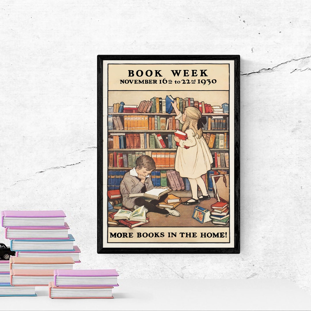 Book Week Poster Book Readers Wall Art More Books in the - Etsy