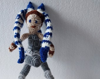 Ahsoka inspired crochet doll, Handmade doll, Gift for everyone,  Star Wars Fan, Amayart