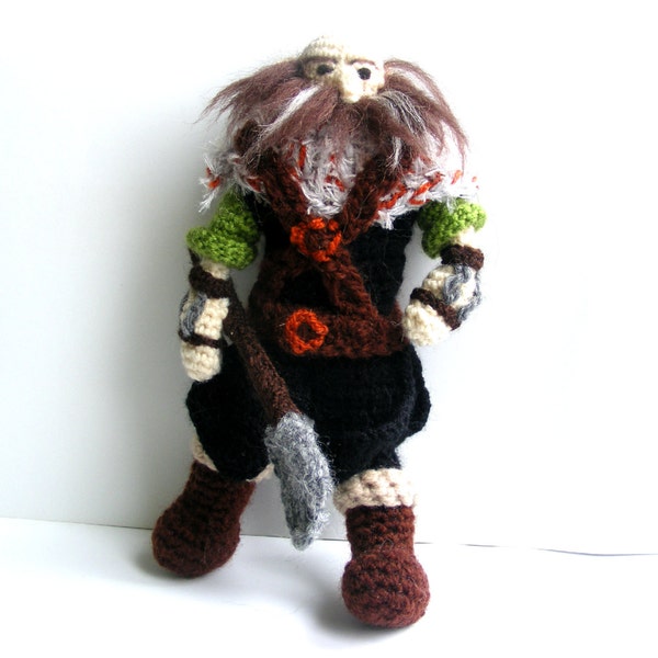 Dwalin Crochet Doll, Dwarf, Handmade, Tolkien The Hobbit