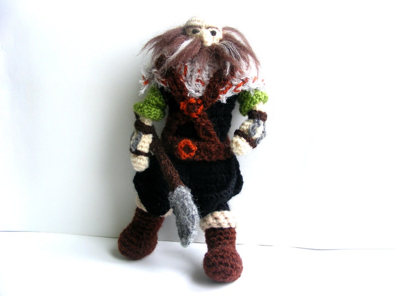 Dwalin Crochet Doll, Dwarf, Handmade, Tolkien The Hobbit image 1